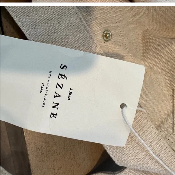 【RARE FIND】 Sezane NWT bag green stripe - Picture 5 of 16